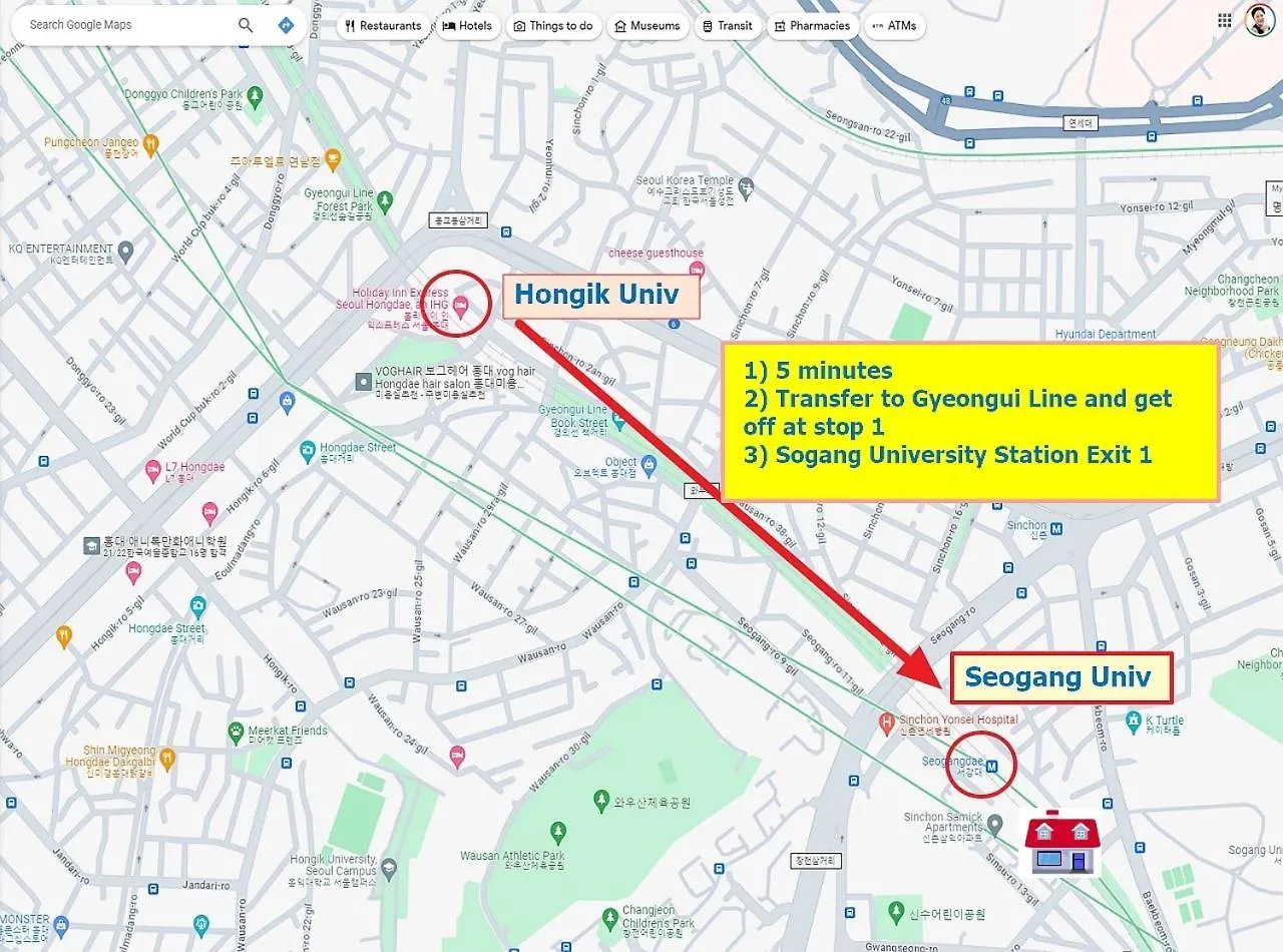Apartment Park Stay #Hongdae Sinchon 10Min #Metro 3Min #3Beds Seoul